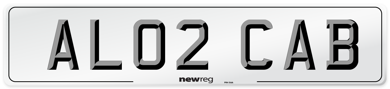 AL02 CAB Number Plate from New Reg